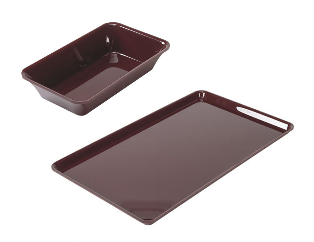 Съдове за презентация кафяво