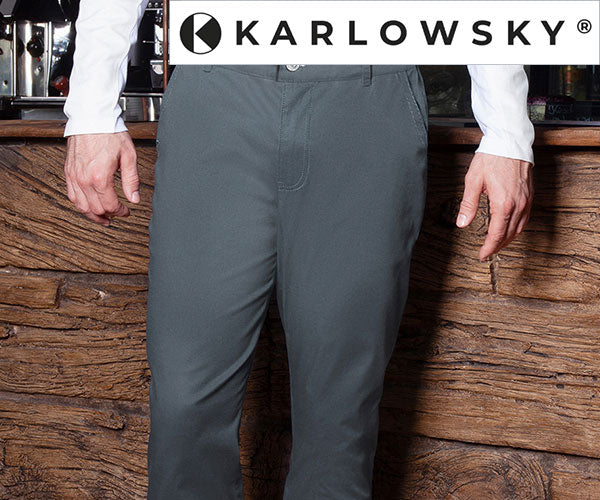 KARLOWSKY | Мъжки панталони с 5 джоба, антрацит