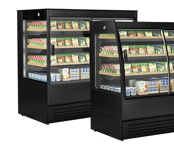 Стенни хладилни рафтове с плъзгащи се врати - кръгли