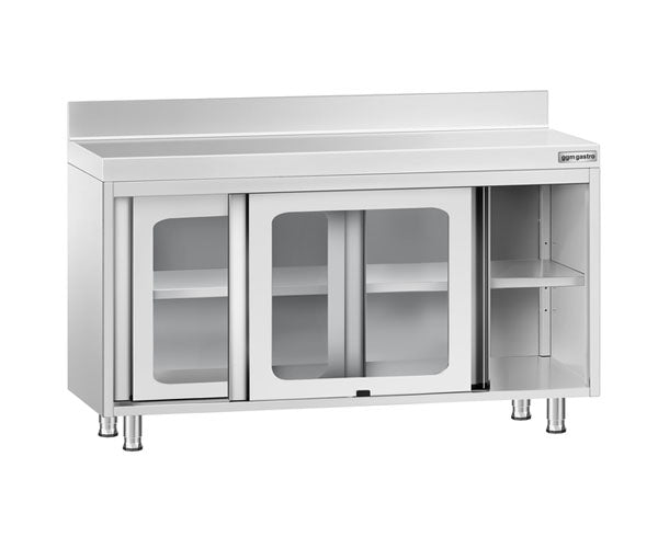 Работни шкафове 600 с поставка и плъзгащи се стъклени врати