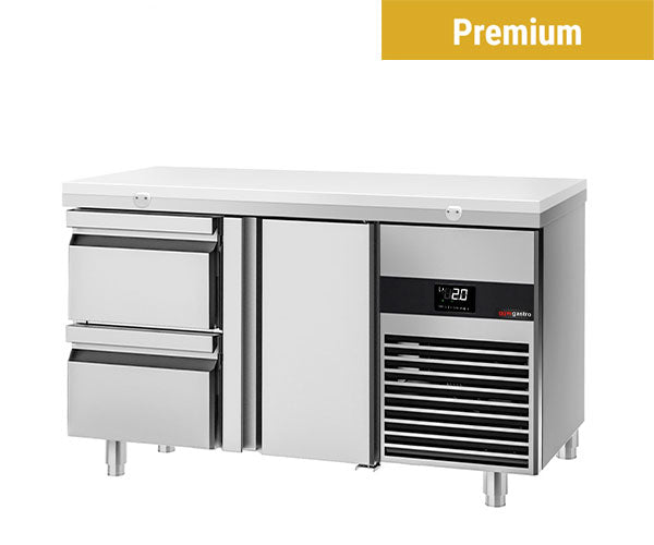 Охлаждаща маса с дъска за рязане бяла