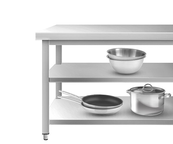 Работни маси 700 с основа и междинен рафт