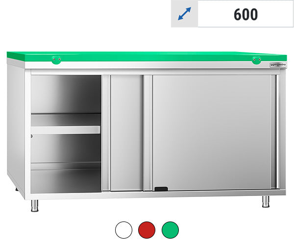Работен шкаф с дъска за рязане с дълбочина 600