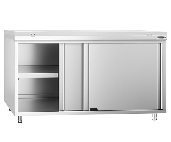 Работен шкаф с бяла дъска за рязане с дълбочина 800