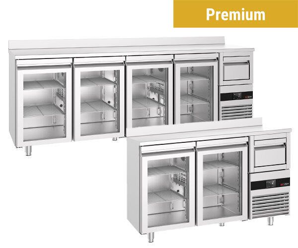 Премиум бар охладителни маси - стъклени