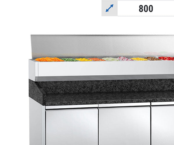 С хладилна витрина - капак от неръждаема стомана