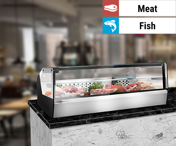 Масивни хладилни витрини за риба и месо