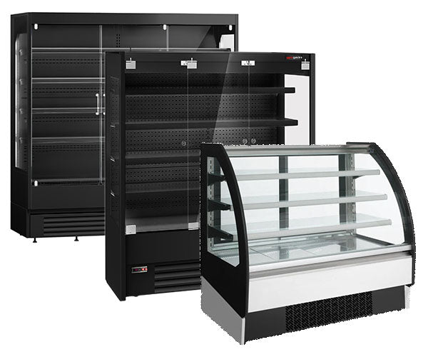 Стенни хладилни рафтове със стъклена врата