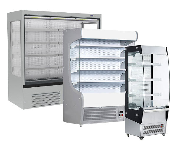 Стенни хладилни рафтове без врата