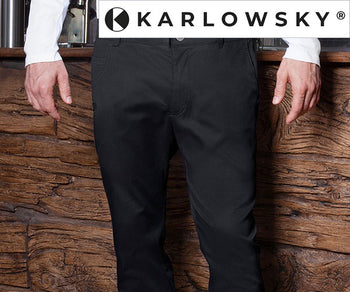 KARLOWSKY | Мъжки панталони с 5 джоба Черно