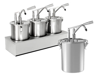 Диспенсър за сосове от неръждаема стомана кръгъл