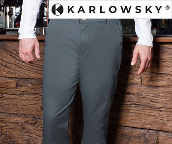 KARLOWSKY | Мъжки панталони с 5 джоба, антрацит