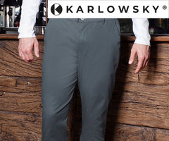 KARLOWSKY | Мъжки панталони с 5 джоба, антрацит