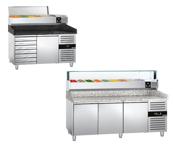 Подготвителни хладилни маси за пица