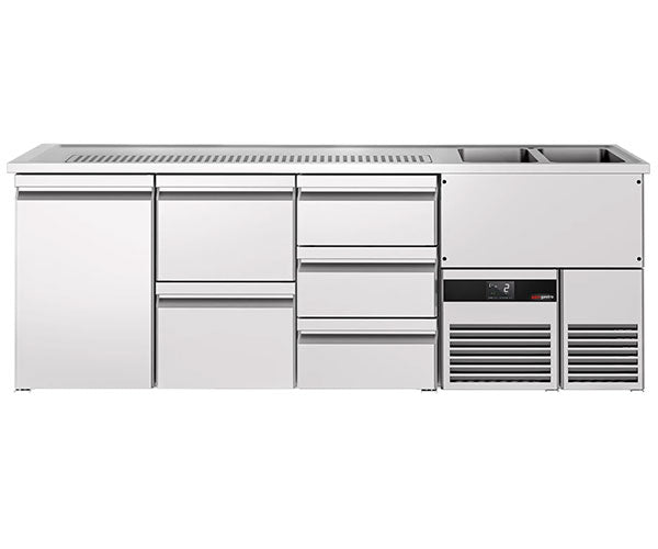 Рафт/бар за бира BF неръждаема стомана - 2,5m