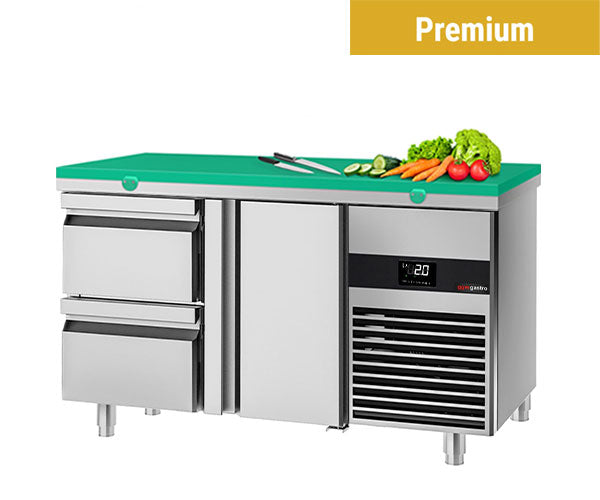 Охлаждаща маса с дъска за рязане Зелена