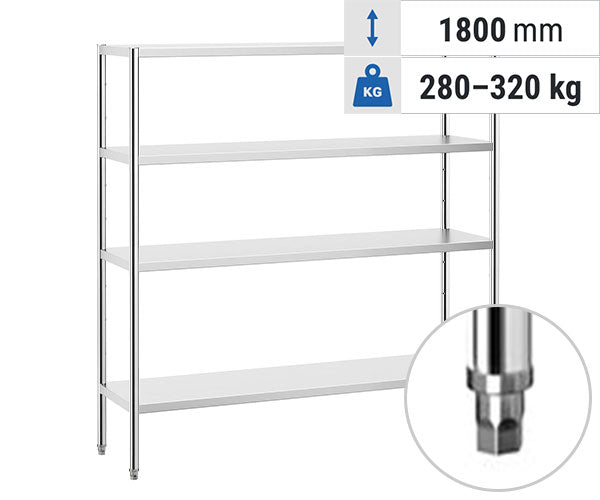 Стелажи от неръждаема стомана с крачета