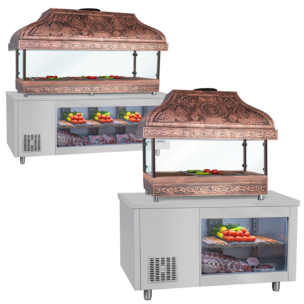 Медени грилове с хладилни маси