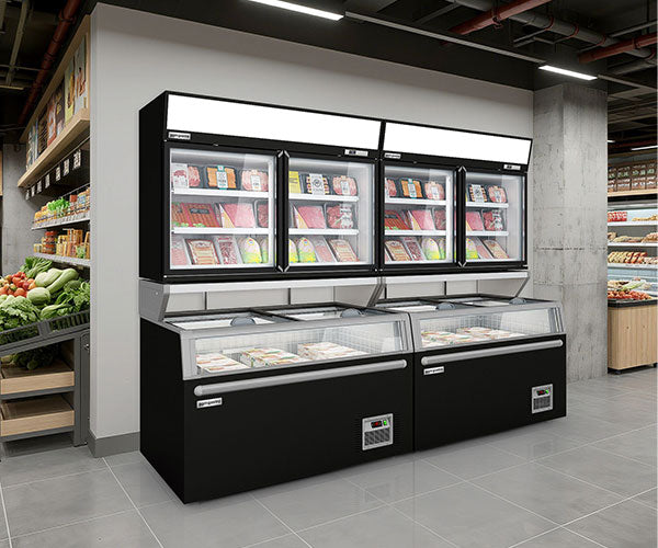 Стенни рафтове за дълбоко замразяване - LUKA - Черно