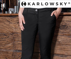 KARLOWSKY | Дамски панталон с 5 джоба, черен