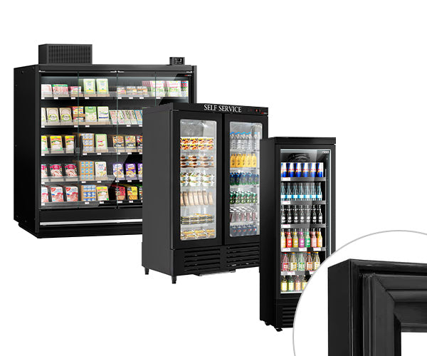 Стенни хладилни витрини с изолирани стъклени врати