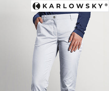 KARLOWSKY | Дамски панталон с 5 джоба, бял