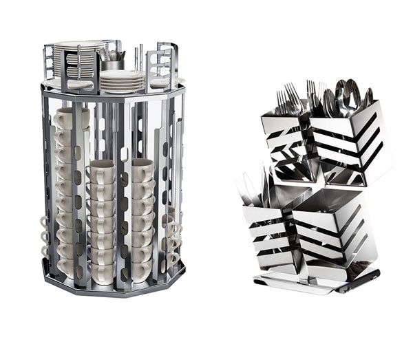 Стойка за прибори за хранене и порцелан