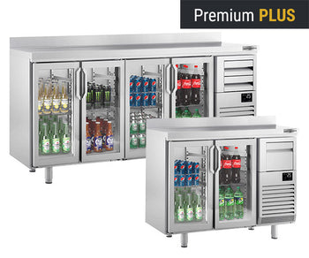 Хладилни маси Premium Plus Bar - стъклени