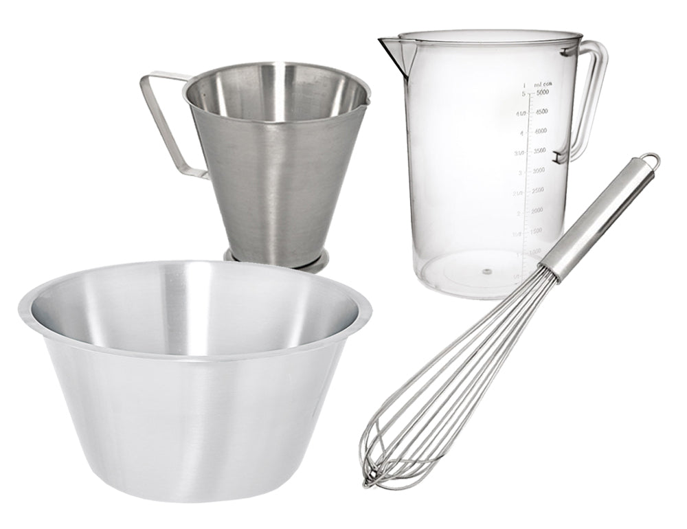 Купи за смесване, мерителни чаши и бъркалки