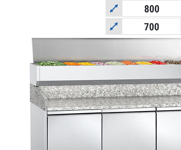 С хладилна витрина - капак от неръждаема стомана