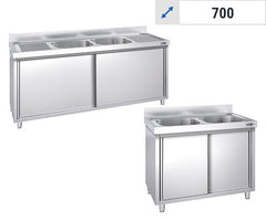 Шкафове за мивки - 2 мивки център 700 дълбоки