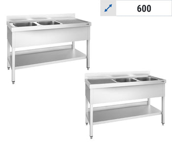 Мивки 2 мивки с дълбочина 600