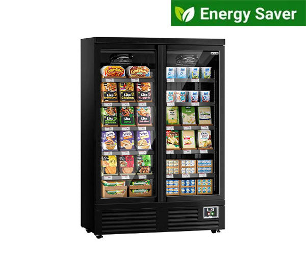 Стенни хладилни рафтове със стъклена врата