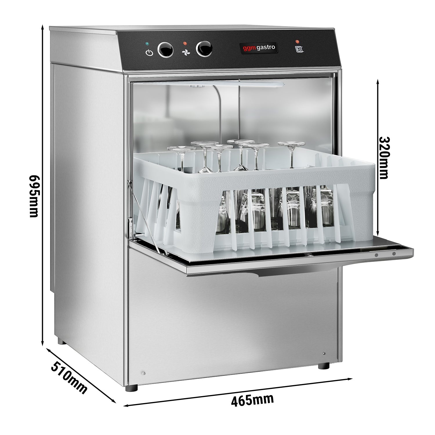 Dishwasher, 2.9 kW, without drain pump, with automatic detergent dispenser