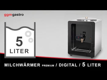 Съд за топло мляко PREMIUM - Дигитален - 5l - 1,20kW - Черно - вкл. кран