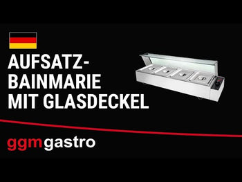 Електрическо бен мари със стъклена надстройка - 4x GN 1/2 - 1,5 kW