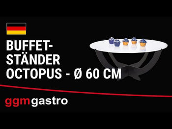Стойка за бюфет Octopus - кръгла - Ø381mm - инокс, прахово боядисана - черна - Височина:200mm