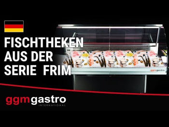 Рибна витрина - 1955x900mm - извито предно стъкло - LED осветление - плъзгащи врати