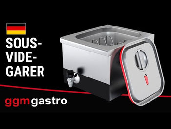 Професионална sous-vide водна баня - 16л - GN 2/3 - 500W - с кран за източване и капак със силиконово уплътнение