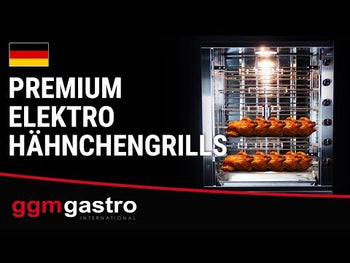 Електрически Професионален Ротационен Грил за пилета - 38,4kW - с 8 шиша за до 48 пилета