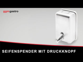 Дозатор за сапун - 1000ml - Неръждаема стомана - стенен монтаж; прозорче за ниво; с бутон