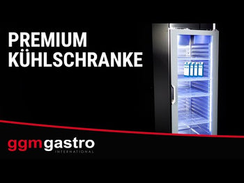 Хладилен шкаф със стъклена врата PREMIUM PLUS - GN 2/1 - 560 литра - с 1 стъклена врата