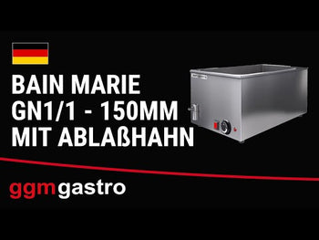 Електрическо бен мари - GN 1/1 с 150mm височина - 1,2 kW - с кран за източване