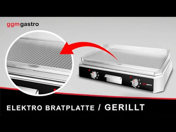 Професионална Електрическа плоча за печене (fry-top) - 5kW - Оребрена