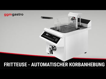 Индукционен фритюрник - 8l - 3,5kW - Дигитално управление - с кран за източване