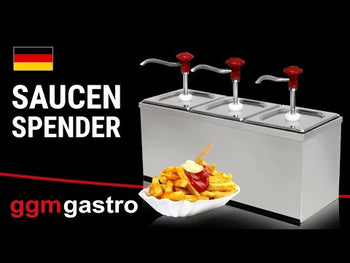 Диспенсър за сосове - 3x 2 литра - вкл. стойка от неръждаема стомана