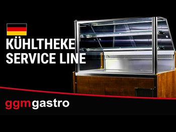Вертикална хладилна витрина BERLIN - 1000x880mm - LED осветление - работен плот от гранит - вентилирано охлаждане - бленда в дървесна визия