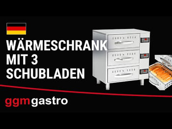 Топъл шкаф - GN 1/1 - 3 топли чекмеджета - 6kW - 824x578x957mm