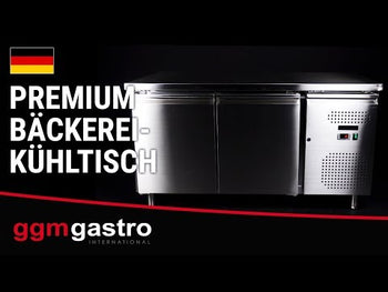 Пекарска хладилна маса PREMIUM - 1510x800mm - за тави 600x400мм (EN) - с 2 врати - вентилирано охлаждане - автоматично размразяване