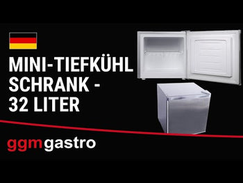 Мини фризер ECO - 32l - 445mm - с 1 врата - черен - врата от неръждаема стомана